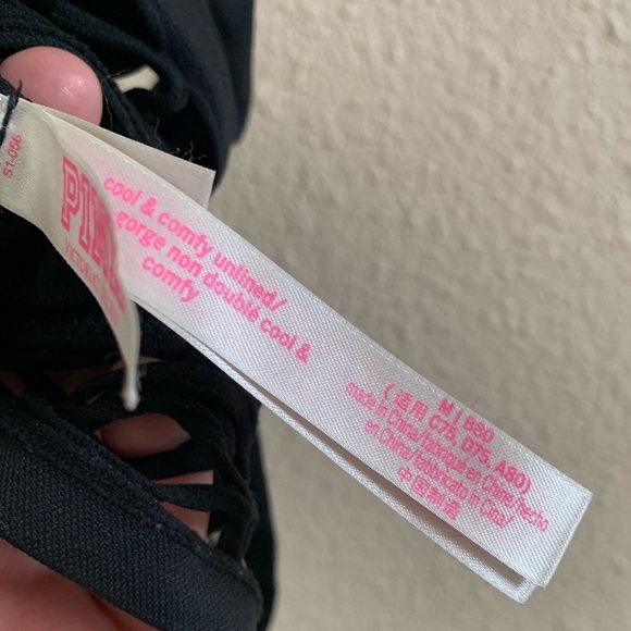 PINK Sports Bra With Fish Net Design Black 🌴 - Picture 5 of 5